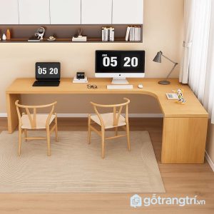 1 bàn góc chữ L 2 chỗ ngồi